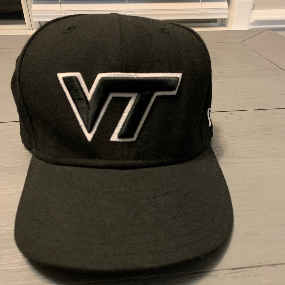 Va Tech baseball cap hat black new era